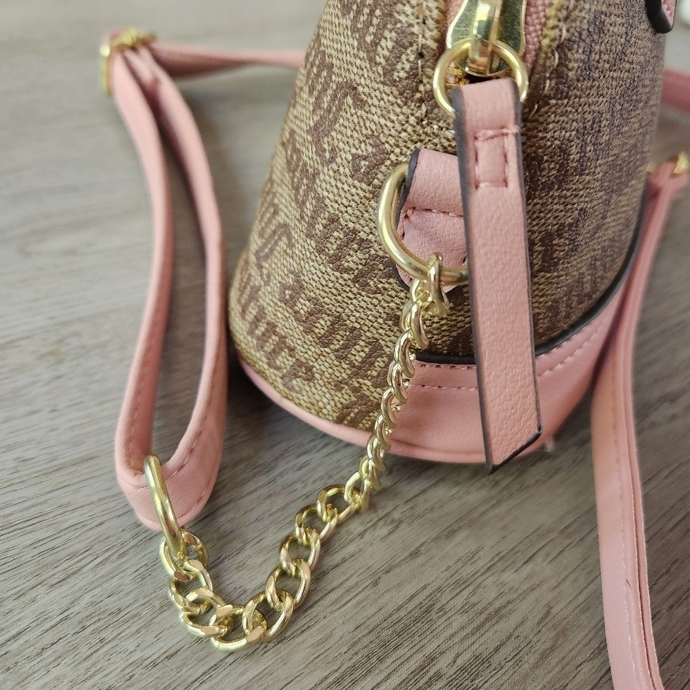 NWOT Juicy Couture mini bowler monogram purse y2k 90s pink feminine barbiecore - Picture 3 of 14